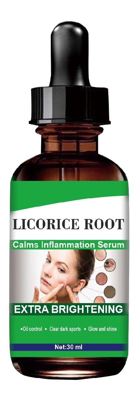 Licorice Root Serum Moisturization AntiAging Even Skin Tone lighten pigmentation radiant skin tone 30ml - Image 1