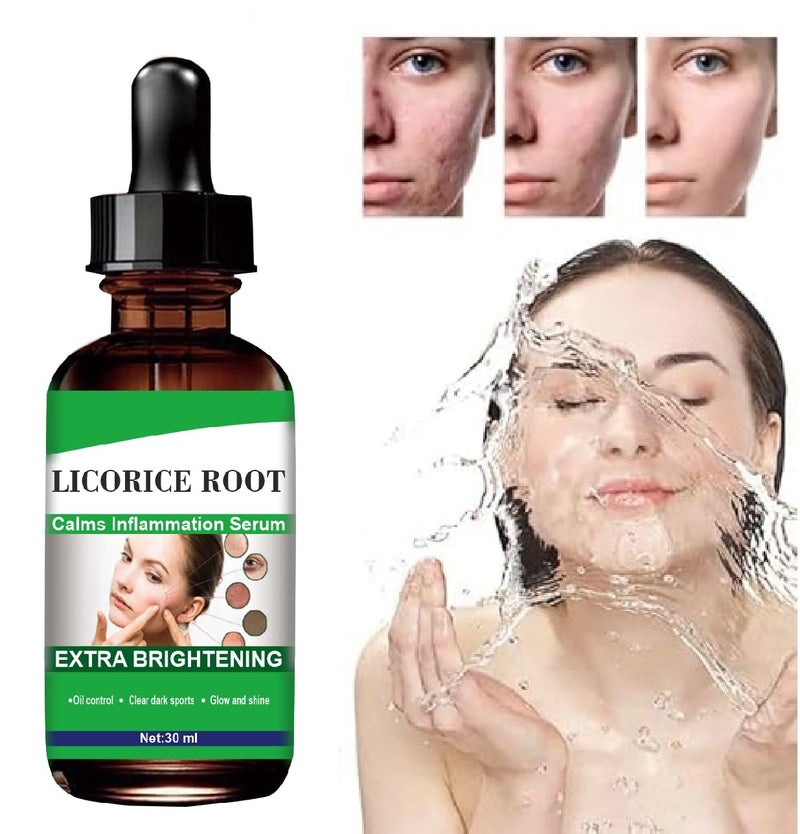Licorice Root Serum Moisturization AntiAging Even Skin Tone lighten pigmentation radiant skin tone 30ml - Image 2