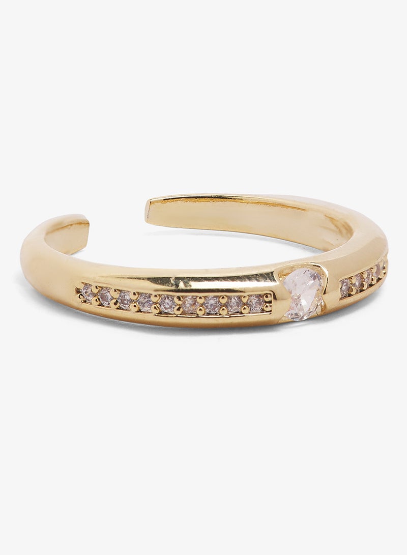 ايلا خاتم ذهبي مرصع بالزركون - Image 1