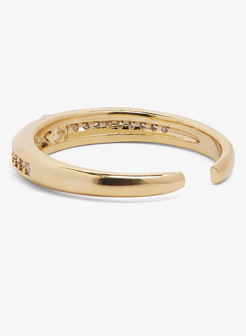 ELLA  Diamonte Rhinestone Embellished Gold Ring for Women | Best Price UAE