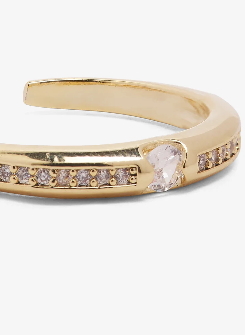 ELLA  Diamonte Rhinestone Embellished Gold Ring for Women | Best Price UAE