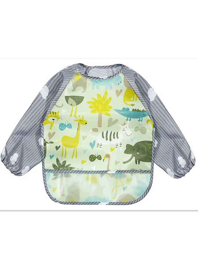 بيبي لاند 3 قطع من المرايل طويلة الاكمام ، مريلة باكمام طويلة مقاومة للماء للاطفال الرضع 6-36 شهر - Image 5