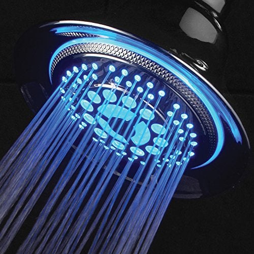 Hotel Spa Shower Combo with LED Shower Head – High-Performance 2 in 1 Combination Shower System – Use Overhead Hands-Free, Enjoy Regular or LED Shower Pampering Shower Heads/Ambiance of LED Lighting - Image 5