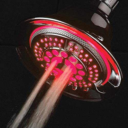 Hotel Spa Shower Combo with LED Shower Head – High-Performance 2 in 1 Combination Shower System – Use Overhead Hands-Free, Enjoy Regular or LED Shower Pampering Shower Heads/Ambiance of LED Lighting - Image 3
