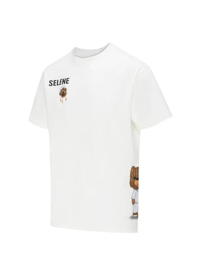 Selene Unisex - Bear Graphic Relaxed Fit T-Shirt