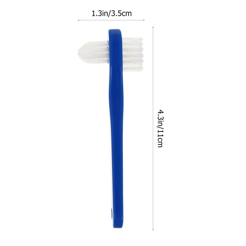 ARTIBETTER 2Pcs Double-Sided False Toothbrush Cleaning Tool (White + Blue) - Image 2