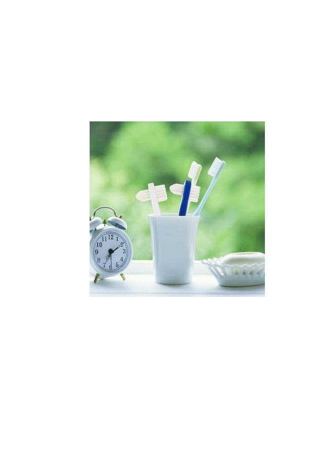 Artibetter ARTIBETTER 2Pcs Double-Sided False Toothbrush Cleaning Tool (White + Blue) - Image 3