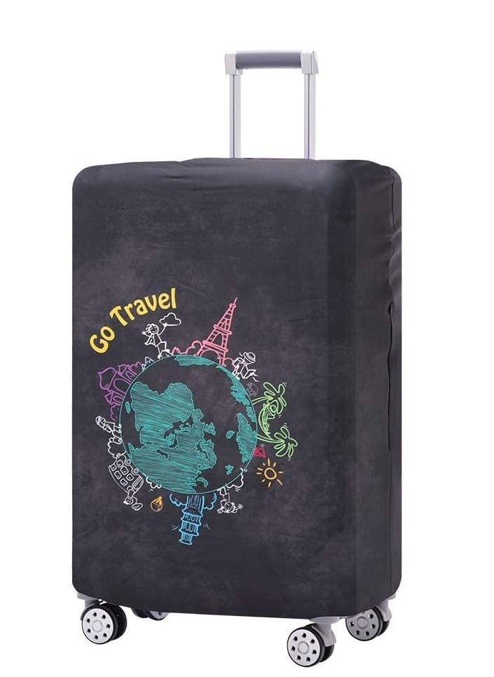 SYOSI Luggage Cover, KASTWAVE Water-Washable Suitcase Cover, Suitcase Protector Anti-scratch Suitcase cover for 25-28 Inch Trolley Case for Business Trip School Daily Usin (S)  - Image 2