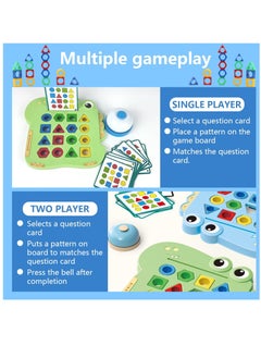 Generic Shape matching game with bell, colour game, colour matching game,geometric shapes puzzle board, interactive board games,montessori sensory games, shapes for kids  - Image 3