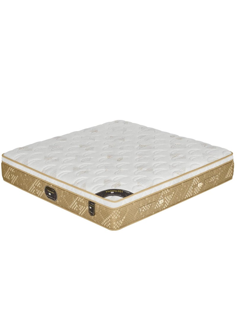 BACK CARE Victoria Gold Mattress from the Golden Collection by Back Care - Equal Support for All Body Areas with Superior Spinal Comfort, Advanced Motion Isolation, and Innovative Ventilation System for a Restful and Healthy Sleep 200x200x33 cm