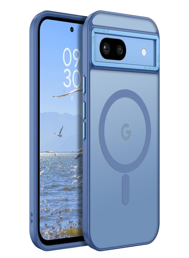 بنتوبين جراب BENTOBEN لهاتف Google Pixel 8a، جراب مغناطيسي لهاتف Google 8a [متوافق مع MagSafe]، غطاء حماية شفاف غير لامع رفيع مقاوم للصدمات وبصمات الأصابع والخدوش لهاتف Google 8a 6.1 بوصة، أزرق - Image 1