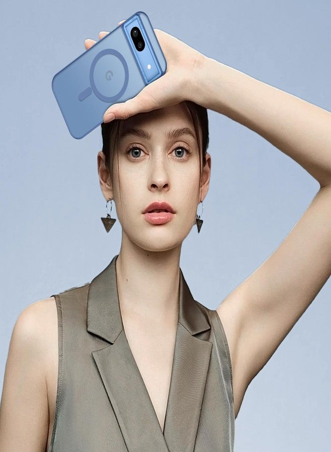 بنتوبين جراب BENTOBEN لهاتف Google Pixel 8a، جراب مغناطيسي لهاتف Google 8a [متوافق مع MagSafe]، غطاء حماية شفاف غير لامع رفيع مقاوم للصدمات وبصمات الأصابع والخدوش لهاتف Google 8a 6.1 بوصة، أزرق - Image 4