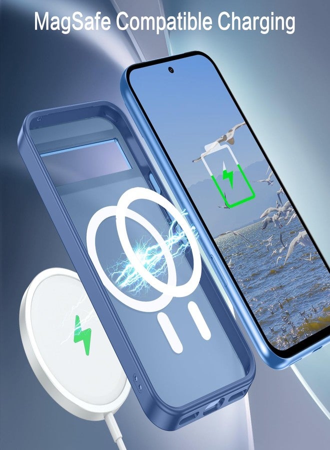 بنتوبين جراب BENTOBEN لهاتف Google Pixel 8a، جراب مغناطيسي لهاتف Google 8a [متوافق مع MagSafe]، غطاء حماية شفاف غير لامع رفيع مقاوم للصدمات وبصمات الأصابع والخدوش لهاتف Google 8a 6.1 بوصة، أزرق - Image 2