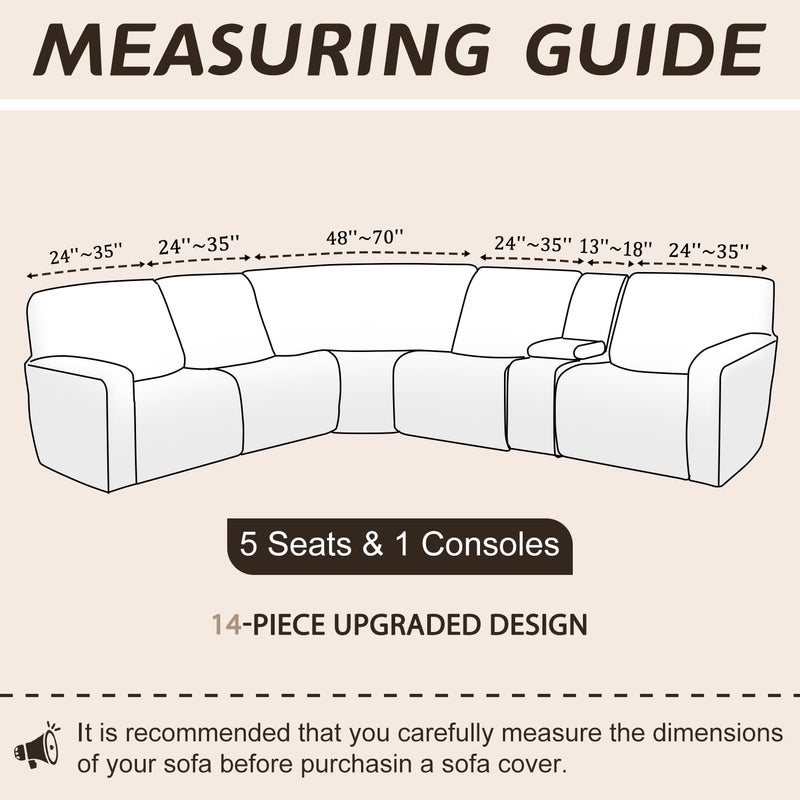 Arfntevss Sectional Recliner Couch Covers Velvet Washable Corner Sectional Sofa Cover for Reclining Couch Stretch Soft Thick L Shape Recliner Slipcover Set (5 Seat with 1 Console Cover, Dove Gray) - Image 2