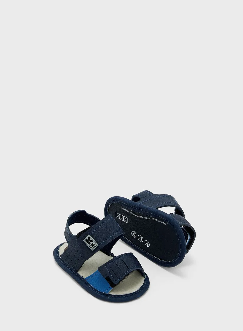Klin Kids Logo Velcro Sandals