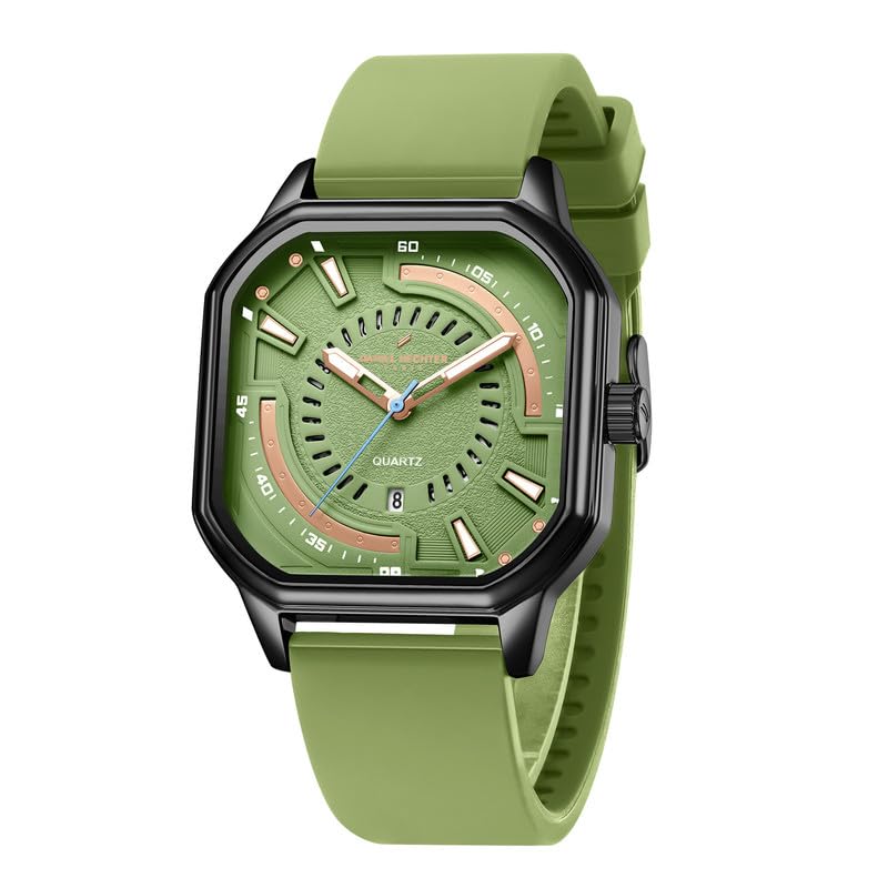 Daniel Hechter Paris Rivoli Collection Modern Analog Watch for Men with Octagon Dial and Silicon Band-DHM1003 - Image 1