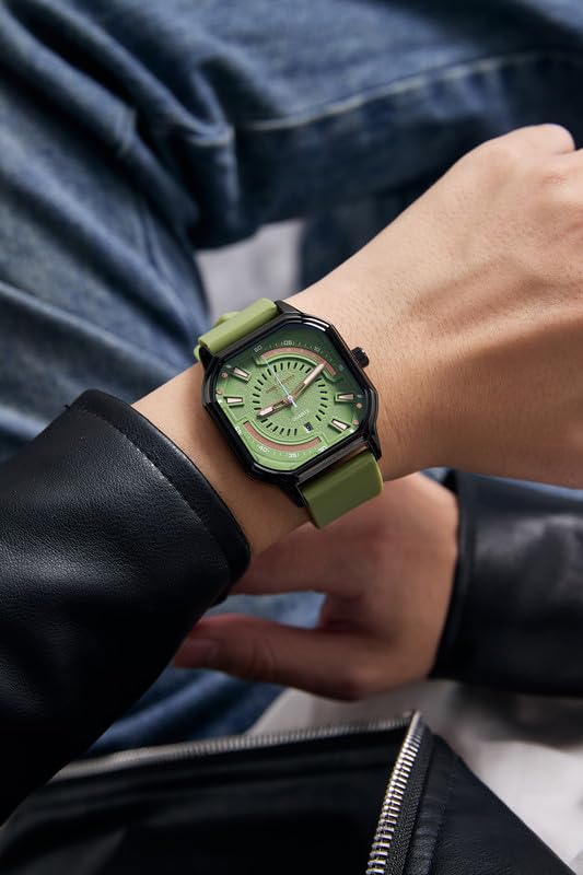 Daniel Hechter Paris Rivoli Collection Modern Analog Watch for Men with Octagon Dial and Silicon Band-DHM1003 - Image 2