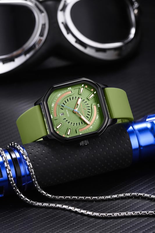 Daniel Hechter Paris Rivoli Collection Modern Analog Watch for Men with Octagon Dial and Silicon Band-DHM1003 - Image 3