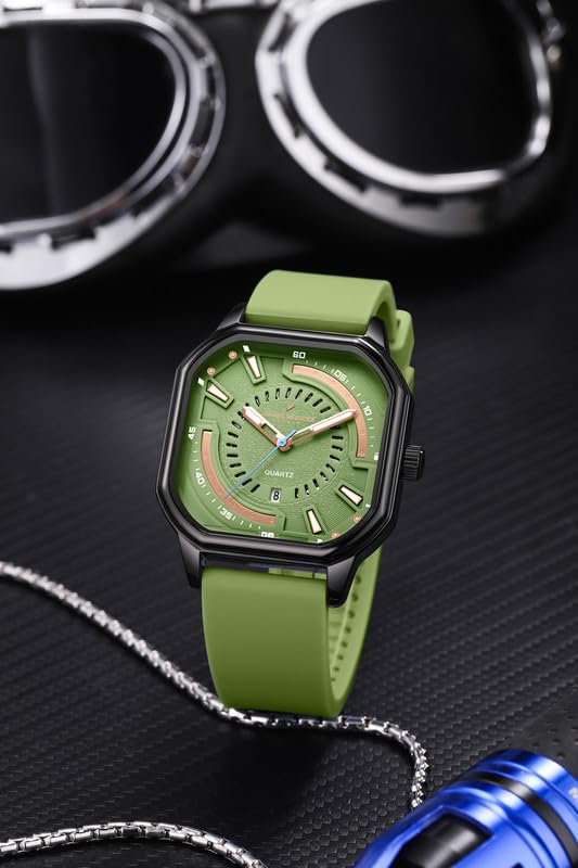 Daniel Hechter Paris Rivoli Collection Modern Analog Watch for Men with Octagon Dial and Silicon Band-DHM1003 - Image 4