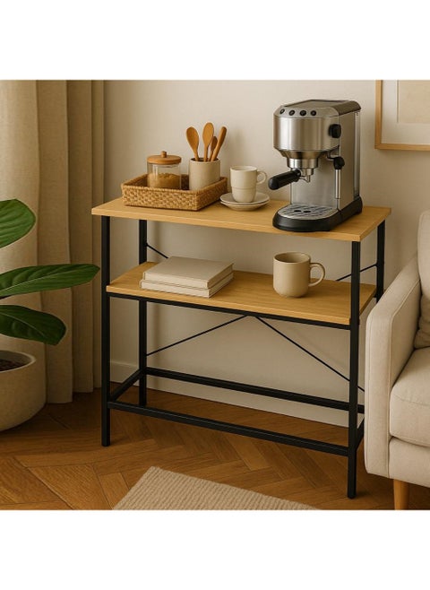 Modern Simple Design 2-Tier Adjustable Console Table, Narrow Sofa Table for Entryway, Living Room, Hallway, and Bedroom