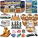 PIBEX Ancient Wonders Dig Kit Excavate 6 Treasure Landmarks Figurines 6 Rocks with History Learning Cards Wonders of The World Toy Archaeology Set STEM Party Favor Gifts for Boys Girls Age 6 - Image 2