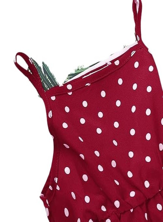 Neysa Girls Polka Dot Print Jacket Set Maroon - Image 4