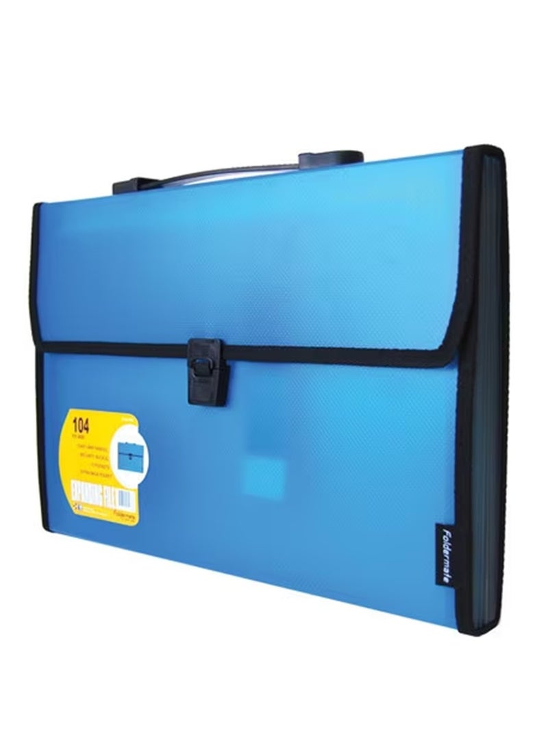 Foldermate حافظة قابلة للتوسيع مع 13 قسم بحجم FC باللون الأزرق