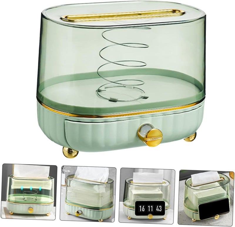 MAPPLE CREATION Home Tissue Box Cover Luxury Paper Towel Box, Living Room, High-end Creative Multi-Function Remote Control, Restaurant Napkin Paper Box Tissue Holder - Image 2