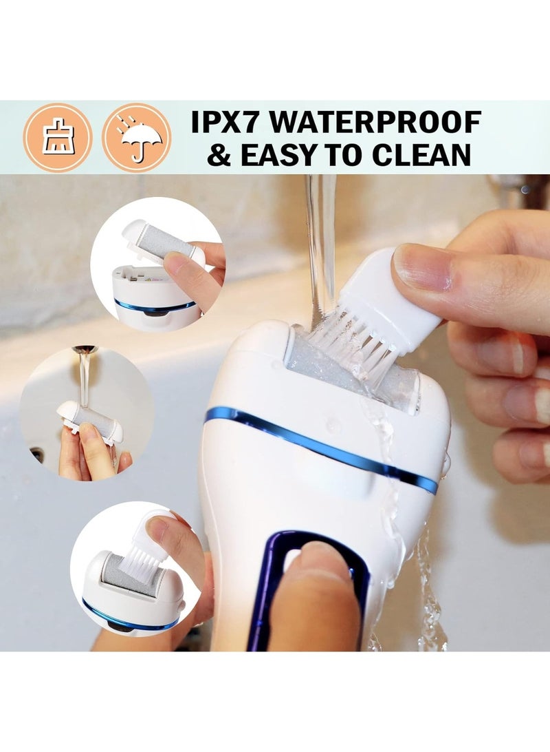 برايم بي جافاودان مزيل مسامير القدم الكهربائي للقدمين مع جهاز قابل لإعادة الشحن مقاوم للماء 22 في 1 طقم باديكير احترافي أدوات العناية بالقدم مبرد قدم رطب وجاف للبشرة الميتة والكعب المتشقق أو اليد الخشنة مع 3 رؤوس دوارة - Image 4