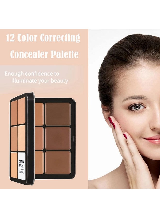 SURORAIN Professional Color Correcting Concealer Cream,12 Color Concealer Foundation Palette,Long-Wearing Full Coverage Makeup and Corrector for Under Eye Dark Circles,Acne & Blemishes,Reduces Redness - Image 2