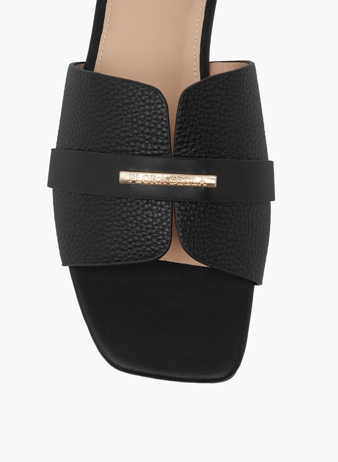 Flora Bella By Shoexpress Women Monogram Print Slip-On Sandals  - Image 4