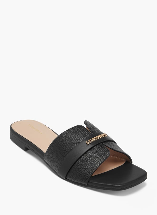 Flora Bella By Shoexpress Women Monogram Print Slip-On Sandals  - Image 2