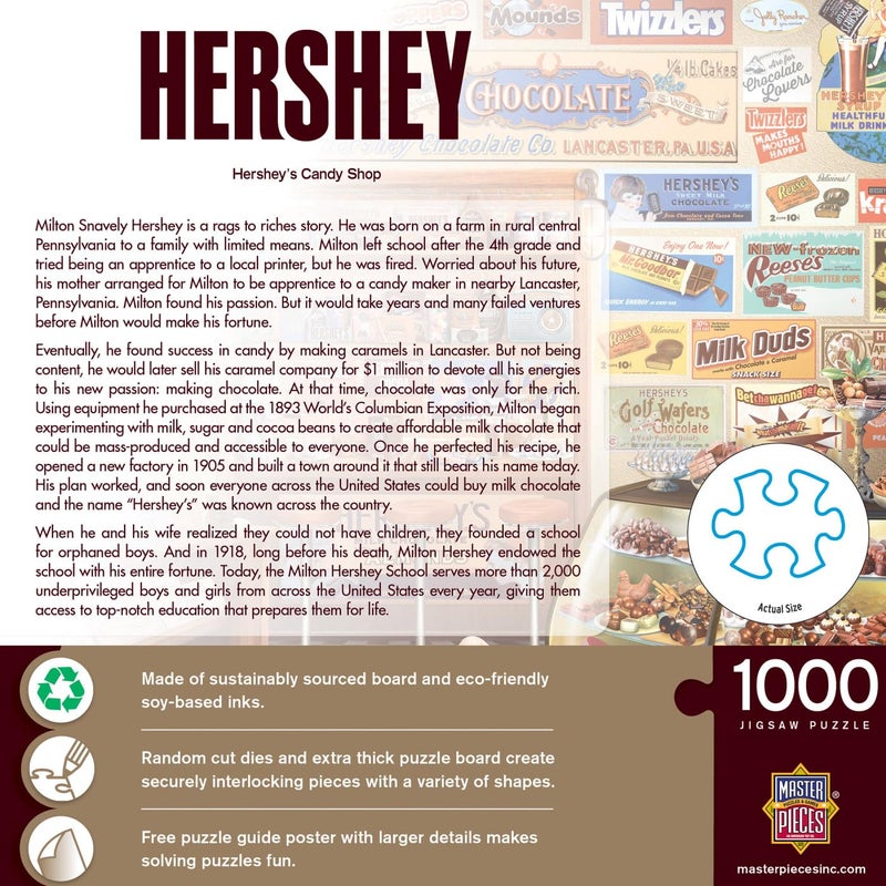 MasterPieces 1000 Piece Jigsaw Puzzle for Adults  Family  Or Youth - Hershey's Candy Shop - 19.25""x26.75"" - Image 3