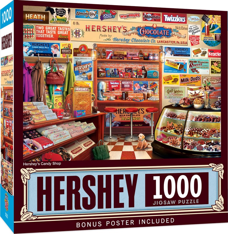 MasterPieces 1000 Piece Jigsaw Puzzle for Adults  Family  Or Youth - Hershey's Candy Shop - 19.25""x26.75"" - Image 1