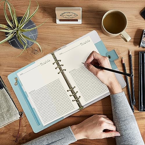 Harphia Spiral Notebook Refill,A5 Planner Inserts,6 Ring Binder Refill, for Filofax/Personal Journal, 45 sheets/90 pages, Harphia(A5 5.59 x 8.27'',Noterecord) - Image 4