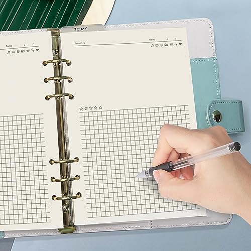 Harphia Spiral Notebook Refill,A5 Planner Inserts,6 Ring Binder Refill, for Filofax/Personal Journal, 45 sheets/90 pages, Harphia(A5 5.59 x 8.27'',Noterecord) - Image 2