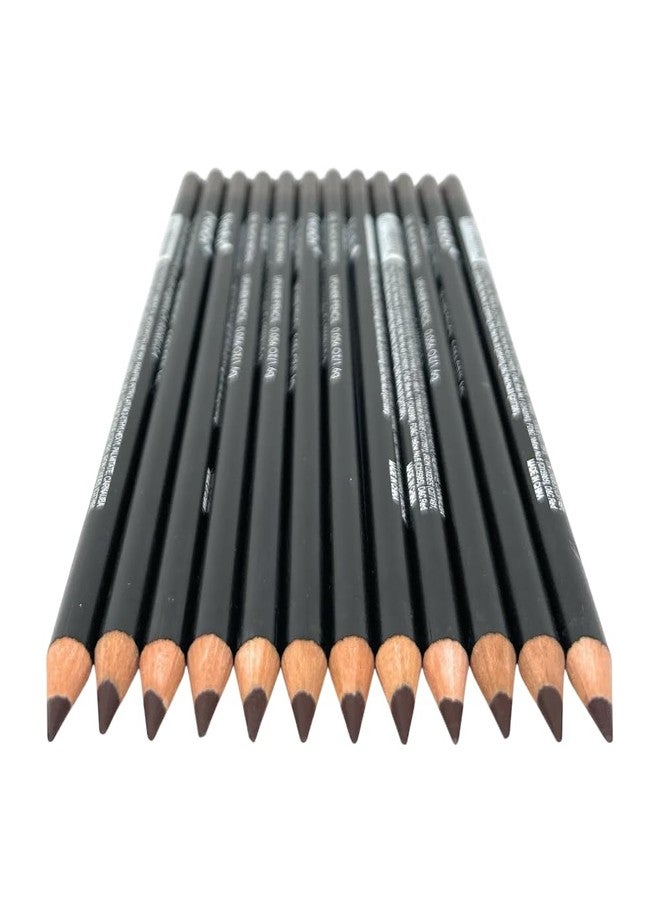 12-Piece Wooden Lip Liner Pencil, High Pigmented Lip Makeup, Long-wearing, Deep and Rich in Color, 7.5 inches Long Pencil (L26 Black Brown) - Image 1