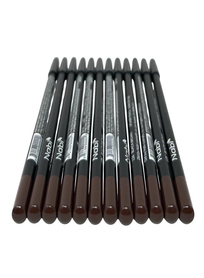 12-Piece Wooden Lip Liner Pencil, High Pigmented Lip Makeup, Long-wearing, Deep and Rich in Color, 7.5 inches Long Pencil (L26 Black Brown) - Image 2