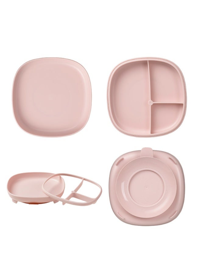 b.box 2 in 1 suction plate, Strong suction base, Removable divider to age up, Grows with your child, Curved sides for easy scooping, Dishwasher Safe, From 6m+ - Image 1