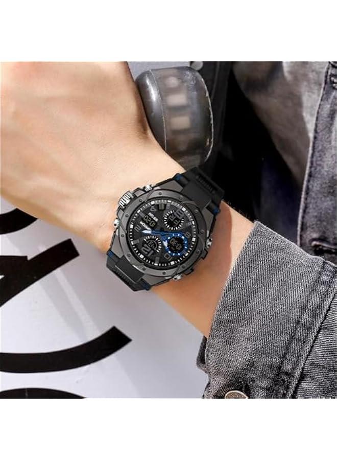 Military Watches for Men Reloj para Hombre Deportivo Mens Tactical Outdoor Waterproof Digital Sports Work Analog Wrist Watch Color Black Green Gold Silver Blue Purple Cool Designer - Image 4