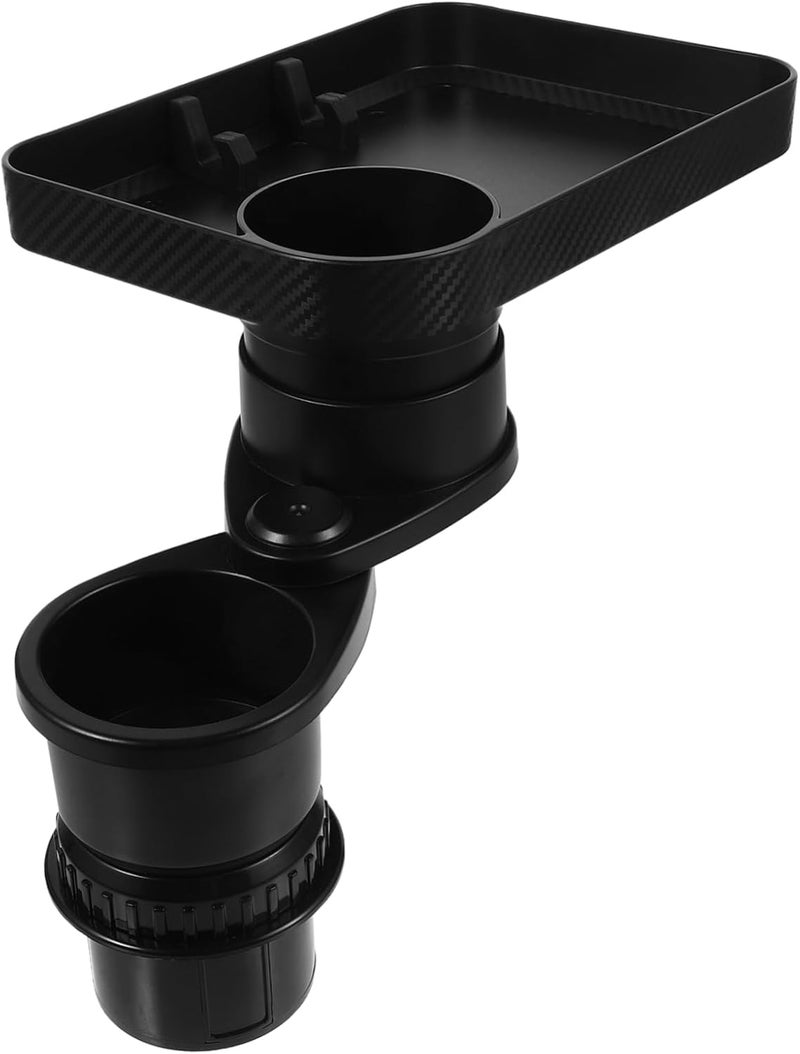 Car Cup Holder Expander Tray Rotating Design for Beverages Phone Storage Dual Cup Holder Compatible Vehicles Keeps Interior Organized Tidy - Image 1