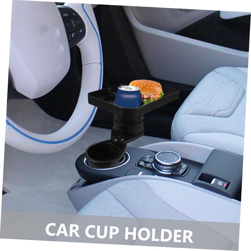 Car Cup Holder Expander Tray Rotating Design for Beverages Phone Storage Dual Cup Holder Compatible Vehicles Keeps Interior Organized Tidy - Image 4