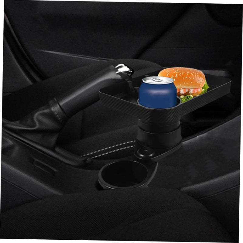 Car Cup Holder Expander Tray Rotating Design for Beverages Phone Storage Dual Cup Holder Compatible Vehicles Keeps Interior Organized Tidy - Image 5