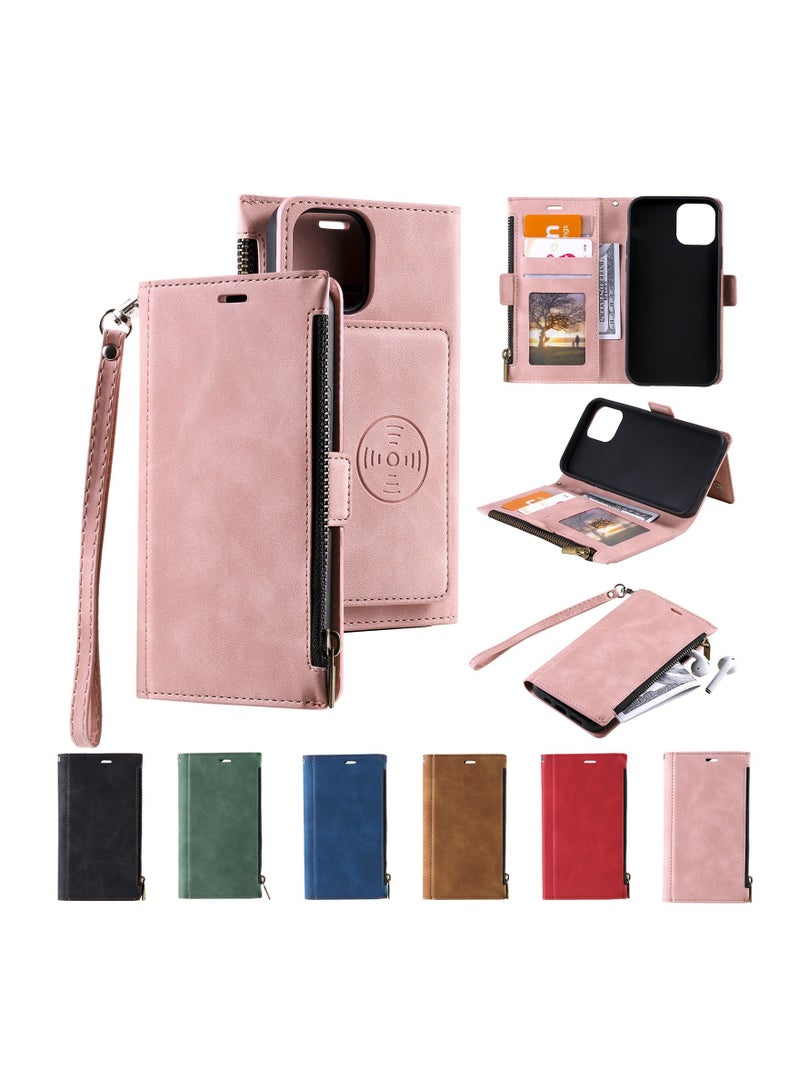 Suteni Flip Cover Leather Protective Hidden Card Slots Phone Case for iPhone - Image 2