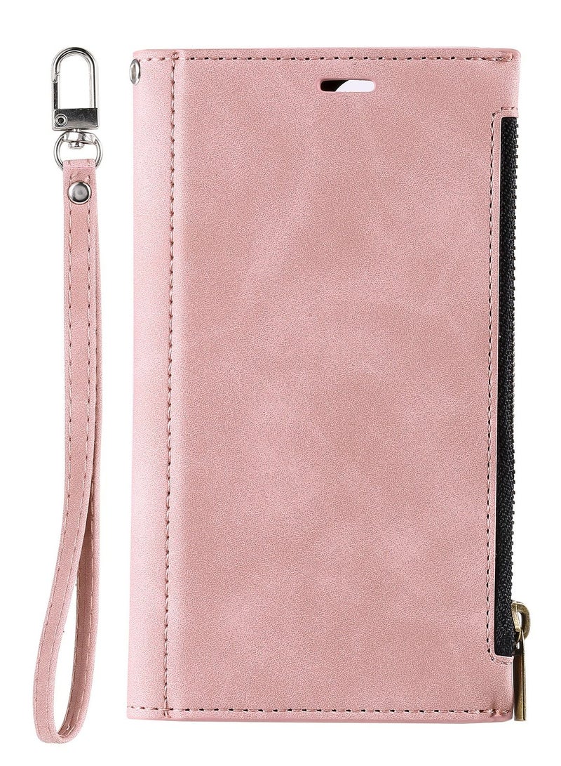 Suteni Flip Cover Leather Protective Hidden Card Slots Phone Case for iPhone - Image 1