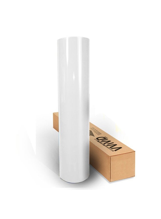 VViViD White High Gloss Realistic Paint-Like Microfinish Vinyl Wrap Roll with VViViD XPO Air Release Technology (1ft x 5ft) - Image 1