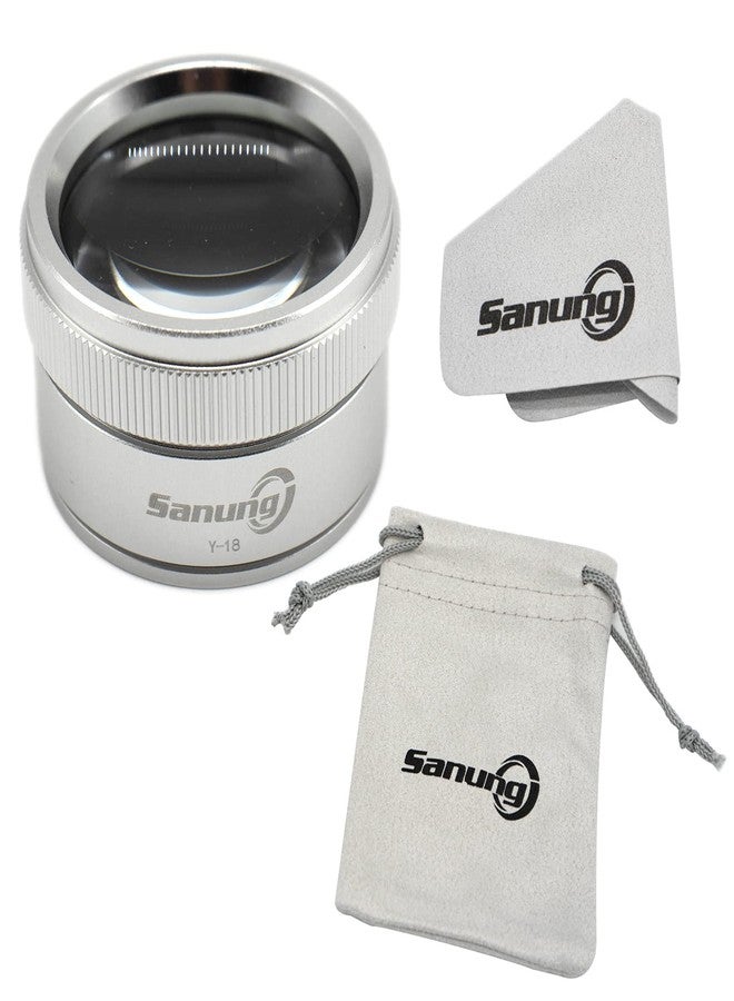 Sanung 30X Optical Magnifier, Y-18 Zinc Alloy Reading Magnifying Glass With Dual White Glass Lens, High Definition Jewelry Loupes for Reading, Repairing, Identifying - Image 1