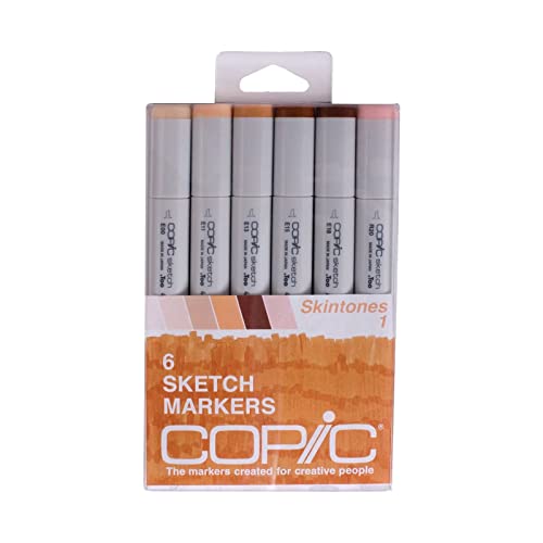 Copic Marker SKST6-SKIN Sketch Skin Tones 1 Marker (Pack of 6) - Image 1