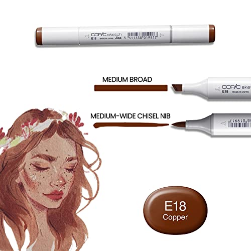 Copic Marker SKST6-SKIN Sketch Skin Tones 1 Marker (Pack of 6) - Image 3