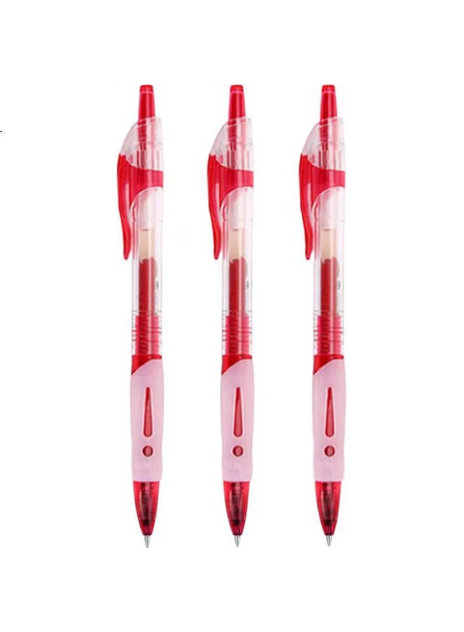 M.G Chenguang (M&G) 0.5Mm Red Gel Pen, Retractable Bullet Tip, Signature Pen, Office Pen, Gp1163C, Red, 12 Pcs (1 Eraser Included) - Image 2